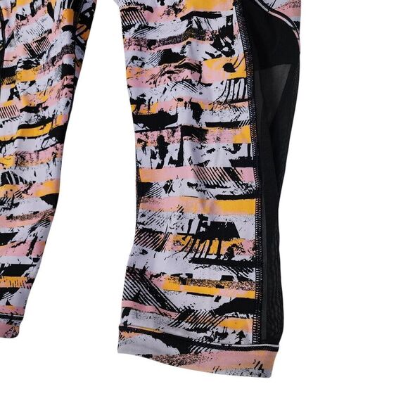 Lululemon Leggings Womens 6 Sun Runner 17" Inversion Black Stripe Mesh Crop - Picture 6 of 10